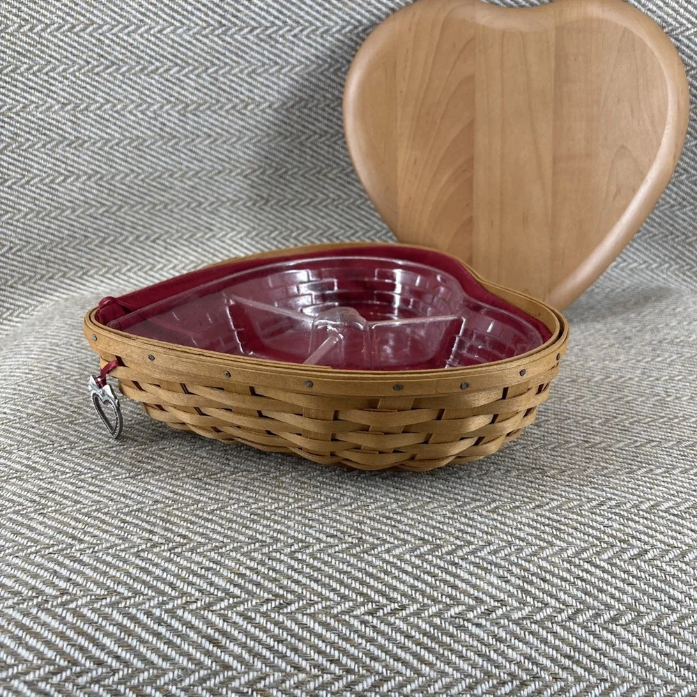 Longaberger Heart Shaped Basket 2005 Little Love Combo